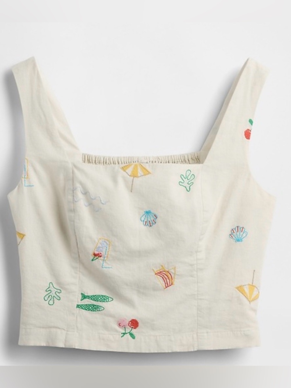 GAP embroidered top with side zippe